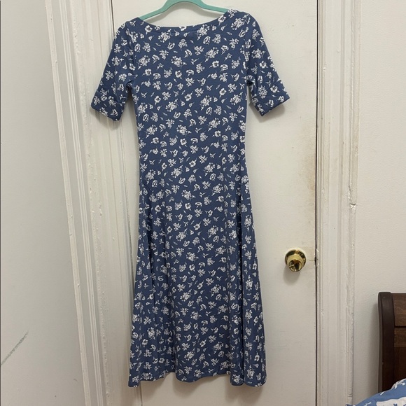 Ralph Lauren Floral Stretch Cotton Midi Dress - Picture 11 of 15